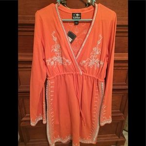Lucky Brand orange dress/shirt